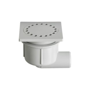 Doucheplug grijs abs 10x10cm zijuitlaat 40mm