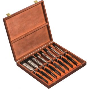 Bahco steekbeitelset splitproof 434 8 delig houten kist