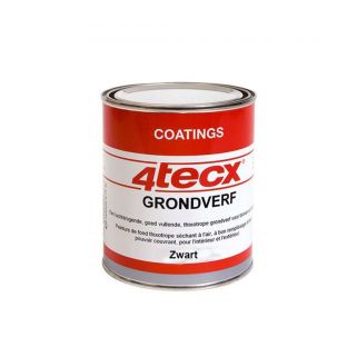 4tecx grondverf acryl zwart 2,5ltr waterbasis