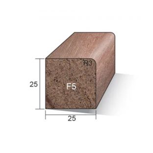 Hardhout glaslat f5 25x25mm