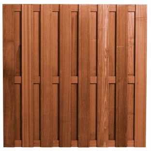 Tuinscherm hardhout 15+3 planks 180x180cm