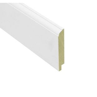 Mdf plint wit gegrond + kraal v313 vochtwerend 18x120x4880mm