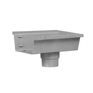 Bakgoot grijs einduitloop rechts 125mm