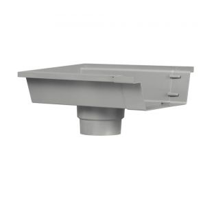 Bakgoot grijs einduitloop links 180mm