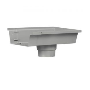 Bakgoot grijs einduitloop rechts 180mm