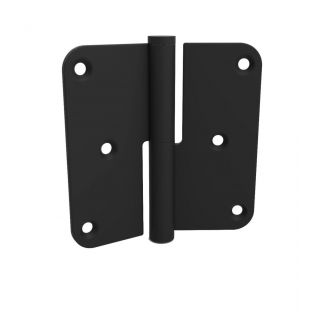 Paumelle afgerond knoop 12mm zwart 89x89 rechts