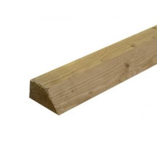 Achterhout schuin ne groen geimpregneerd 21x45mm