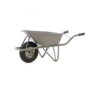 4tecx kruiwagen rondneus pu-band grijs 80 liter