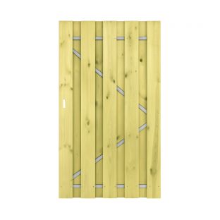 Tuindeur grenen stalen frame 180x100cm incl duimen