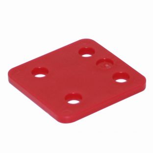 GB drukplaat zonder sleuf 5.0x70x70mm rood 34705 / 48 stuks
