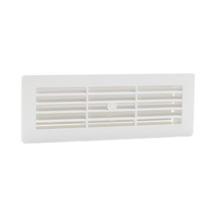 Ventilatiekanaal rooster wit afsluitbaar 204x60mm