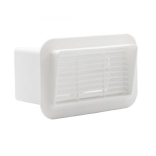 Ventilatiekanaal lamellenrooster wit 110x54mm