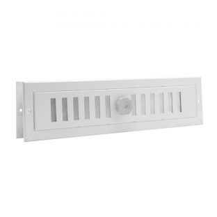 Alu deurrooster 470x121mm wit