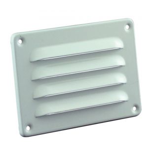 Alu schoepenrooster 130x90mm wit