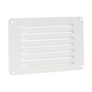 Alu schoepenrooster 220x150mm wit
