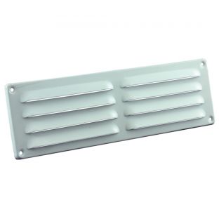 Alu schoepenrooster 300x90mm wit