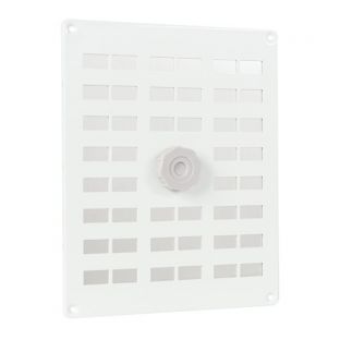Alu. schuifrooster 250x200mm, gaas,  wit