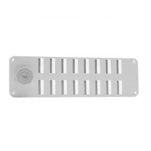 Alu. schuifrooster 300x90mm wit