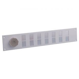 Alu. schuifrooster 500x90mm met gaas wit