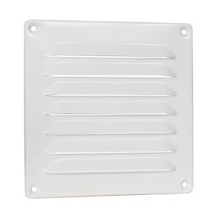 Schoepenrooster aluminium wit 160x160mm