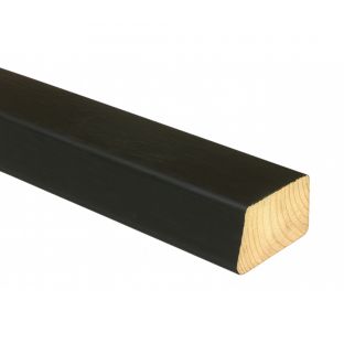 Achterhout schuin ne geimpregneerd zwart behandeld brandklasse b 28x45mm