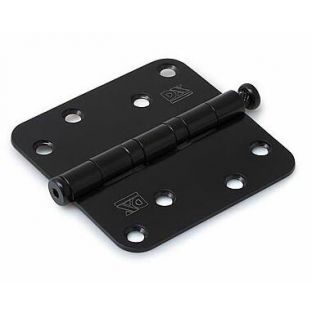 Kogelscharnier rvs zwart recht 76x76mm dx