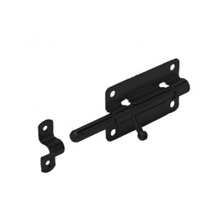 Plaatgrendel verzinkt zwart 50x100mm  74337