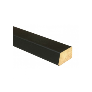 Achterhout schuin ne geimpregneerd zwart behandeld brandklasse b 28x45mm