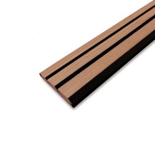Achter/Zijwand douglas zwart two tone triple verticaal 300cm