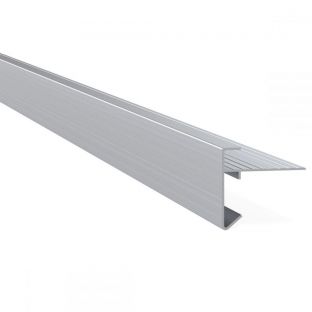 Aluminium daktrim zilverkleurig 45x45x2500mm