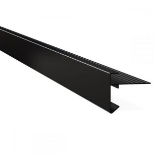 Aluminium daktrim zwart 45x45x2500mm