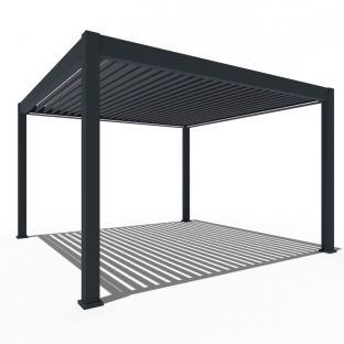 CarpGarant premium overkapping antraciet incl electrisch dak en ledverlichting 300x400cm