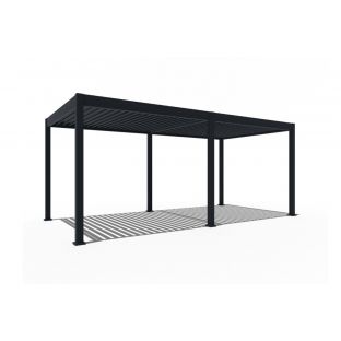 CarpGarant premium overkapping antraciet incl electrisch dak en ledverlichting 300x600cm