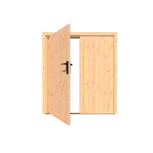 Deur douglas dubbel dicht 201,8x169.7cm inbouwmaat 199,5x164,5cm deurmaat 2 x 193x78cm