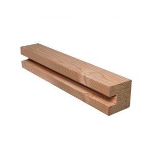 Douglas eindpaal met sponning 95x95x3000mm