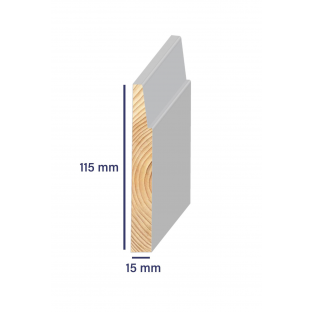 Grenen plint modern gegrond 18x140x4800mm