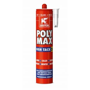 Griffon poly max high tack lijmkit wit 310ml