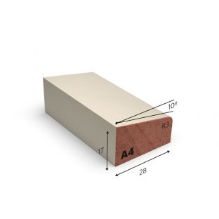 Hardhout glaslat a4 wit gegrond 17x28mm