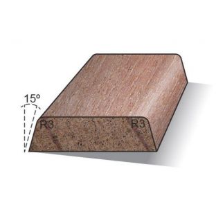 Hardhout koplat schuin b 12x37mm