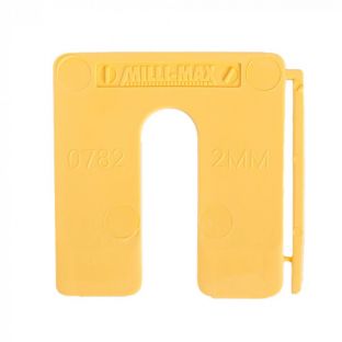 Millimax uitvulplaatje kunststof geel 47x50x2,0mm 200 stuks
