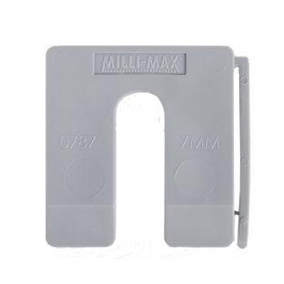 Millimax uitvulplaatje kunststof grijs 47x50x7,0mm 60 stuks