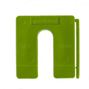 Millimax uitvulplaatje kunststof groen 47x50x10,0mm 40 stuks