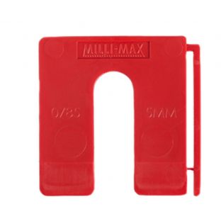 Millimax uitvulplaatje kunststof rood 47x50x5,0mm 80 stuks