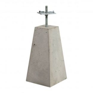 Betonpoer tabs zwart incl verstelbare plaat 12/22x40cm