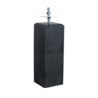 Betonpoer zwart 22cm incl verstelbare plaat 20cm
