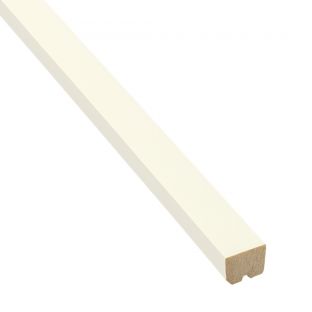 Hardhout glaslat f2 wit gegrond 17x20mm