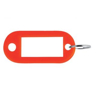 Sleutellabel kunststof rood