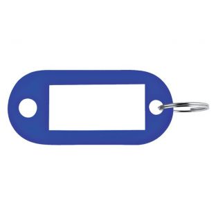 Sleutellabel kunststof blauw