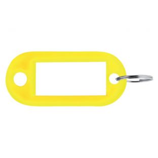 Sleutellabel kunststof geel