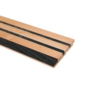 Triple rhombus profiel douglas 25x130mm zwart/onbehandeld